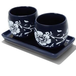 Summer & Rose Navy Ceramic Planters (set of 2)